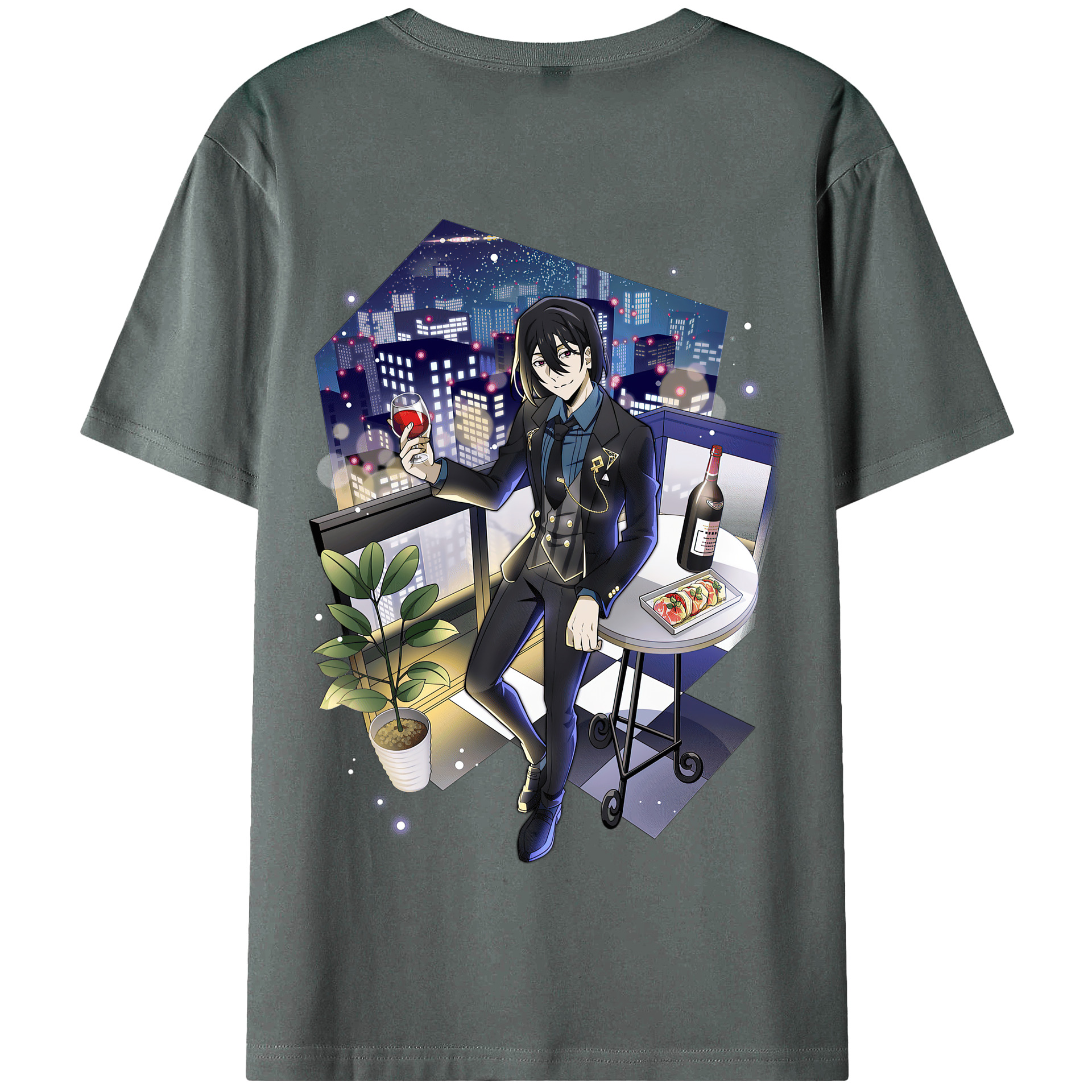 （画像用） 文豪ストレイドッグス Bungo Stray Dogs 綿100％半袖Tシャツ（背面プリント）